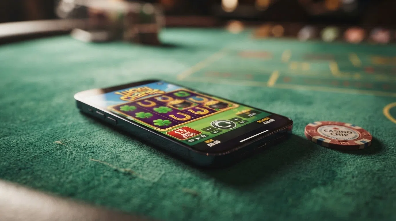 A smartphone displaying a slot game with a “£5 max stake” badge and a balance of £35.50, illustrating how a single phone-credit deposit translates into a known number of spins