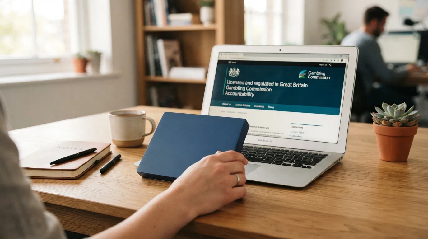 The UK Gambling Commission logo beside a lock icon and the words “Licensed and regulated in Great Britain”
